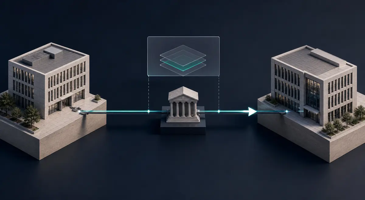 Trasferimento diretto tra l’azienda debitrice e il conto dell’azienda creditrice, osservato dal software
